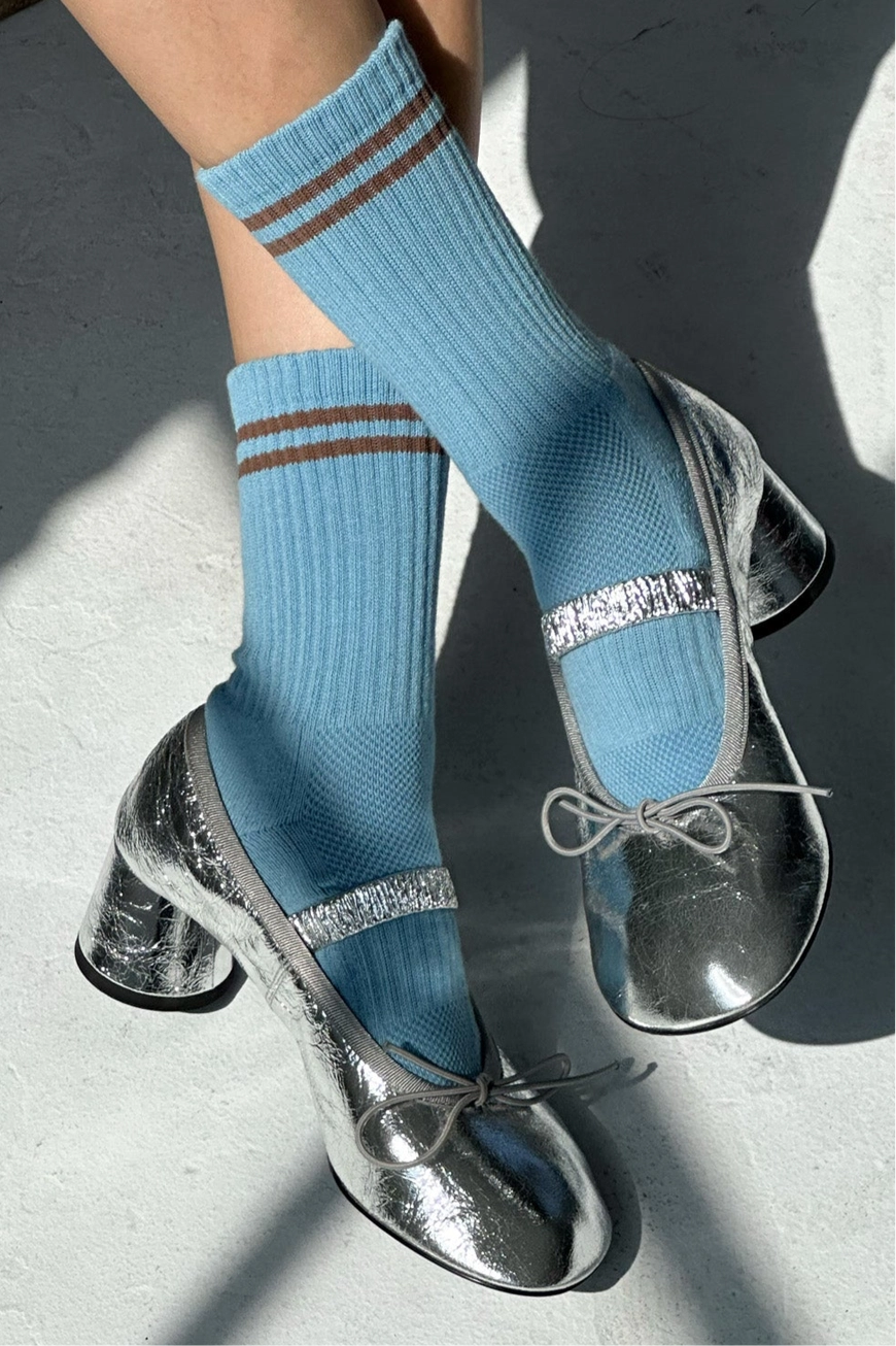 Boyfriend Socks in Powder Blue
