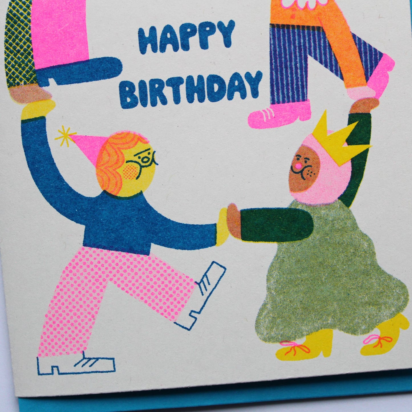 Birthday Dance Riso Print Greetings Card 