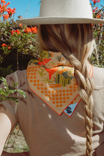 Prickly Pollinators Organic Cotton Bandana
