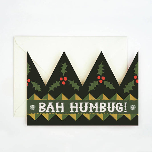 'Bah Humbug' Party Hat Card