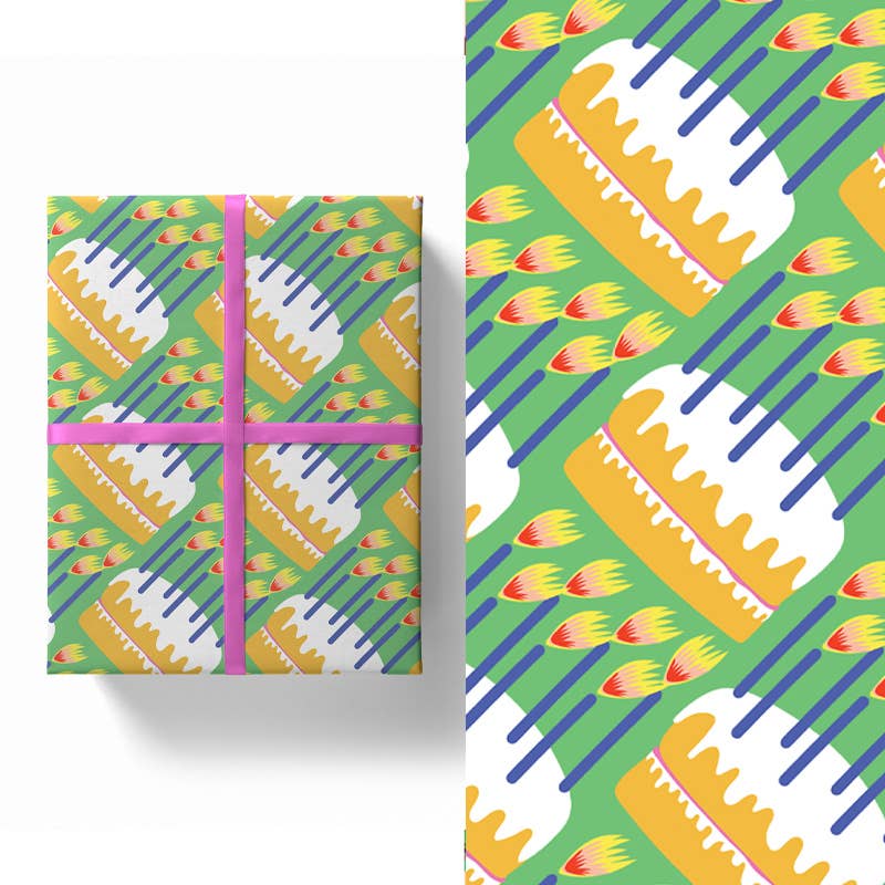Birthday Cake Gift Wrap Sheet