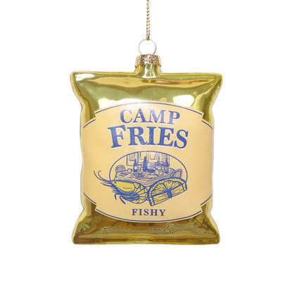 Camp Fries Glass Christmas Decoration