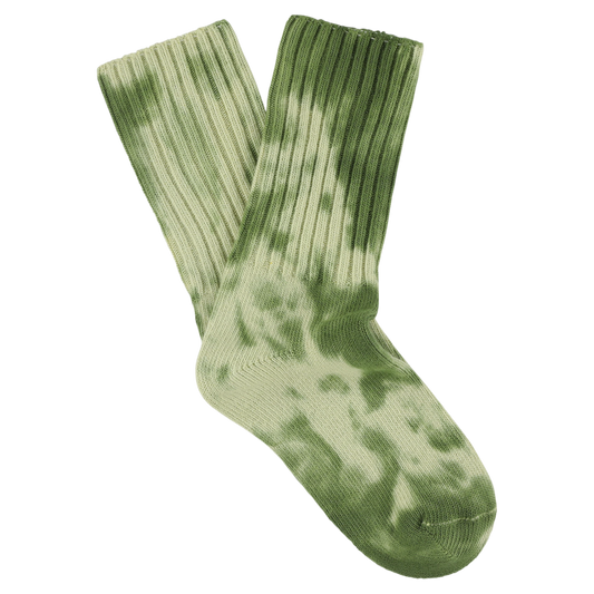 Tie Dye Socks in Olive