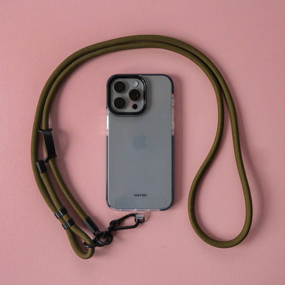 Crossbody Lanyard Phone Strap in Olive Green