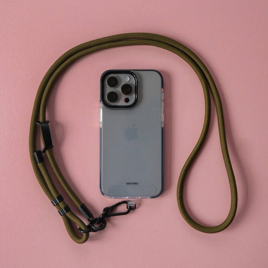 Crossbody Lanyard Phone Strap in Olive Green