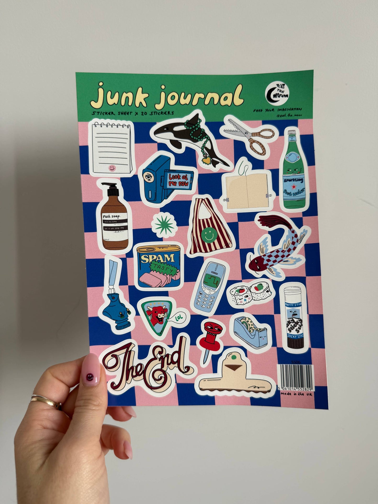 Junk Journal Design A5 Sticker Sheet