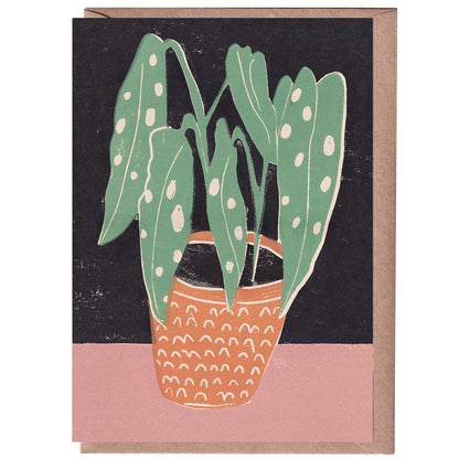 Spotted Begonia Greetings Card