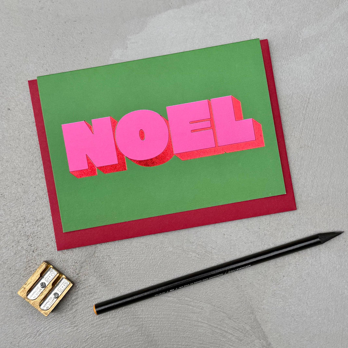 Noel Retro Typography Christmas Card