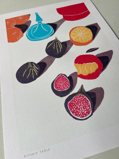 Kitchen Table A3 Art Print