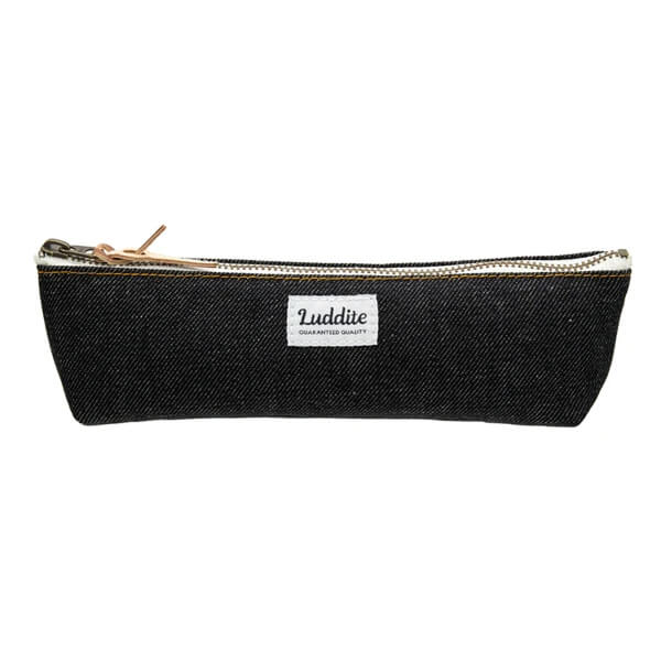 Boat Pencil Case in Black Japanese Denim
