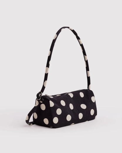 Baggu Nylon Loaf Bag in Black & Cream Polka Dot