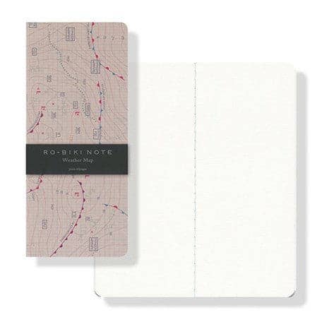 Ro-biki Note Weather Map Plain Notebook