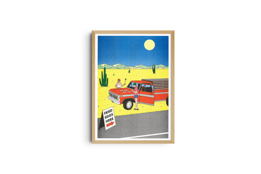 If you don't have a stove, use a pickup A3 Print by Simon Bailly