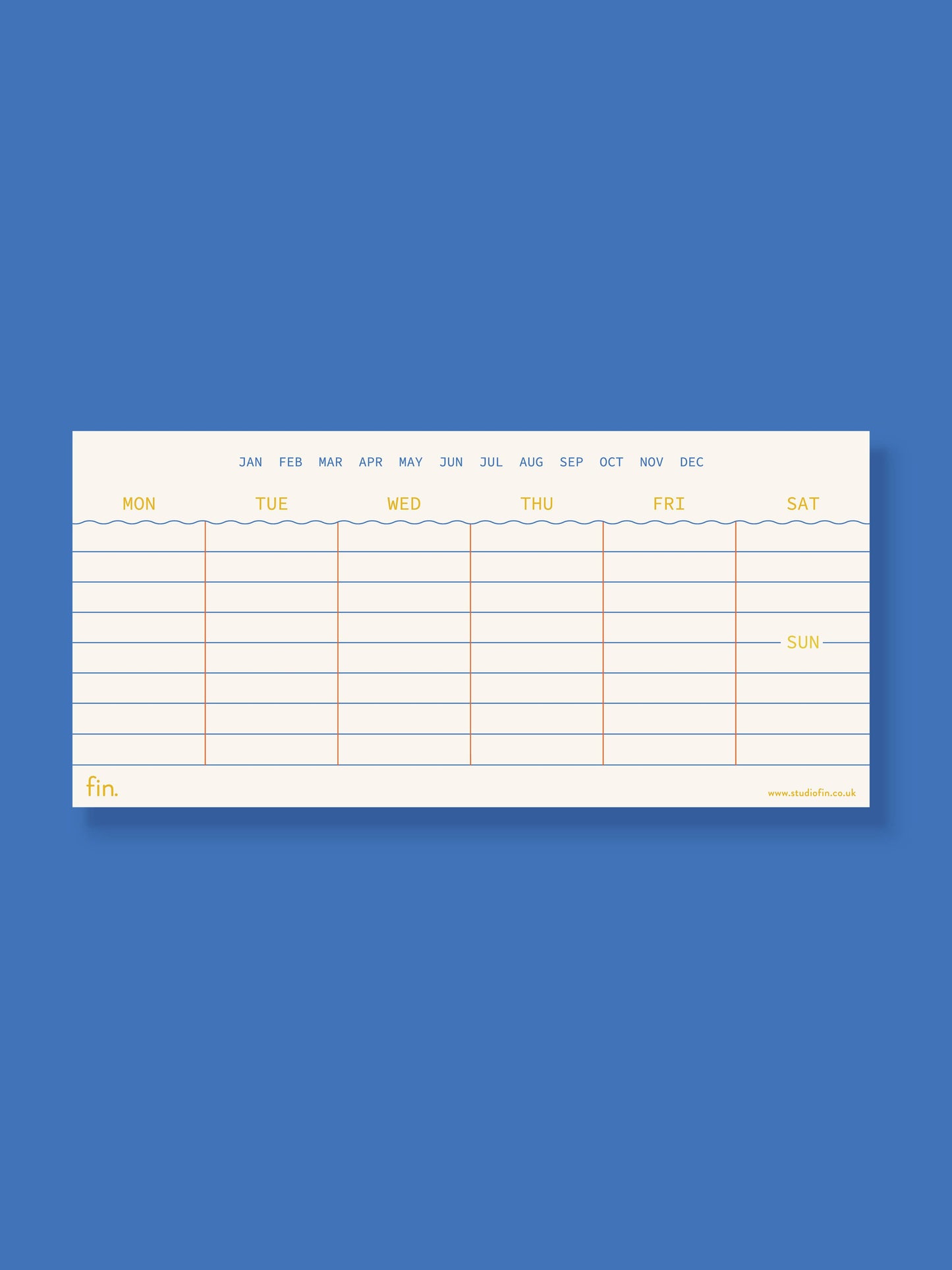 Mini Undated Weekly Planner in Blues
