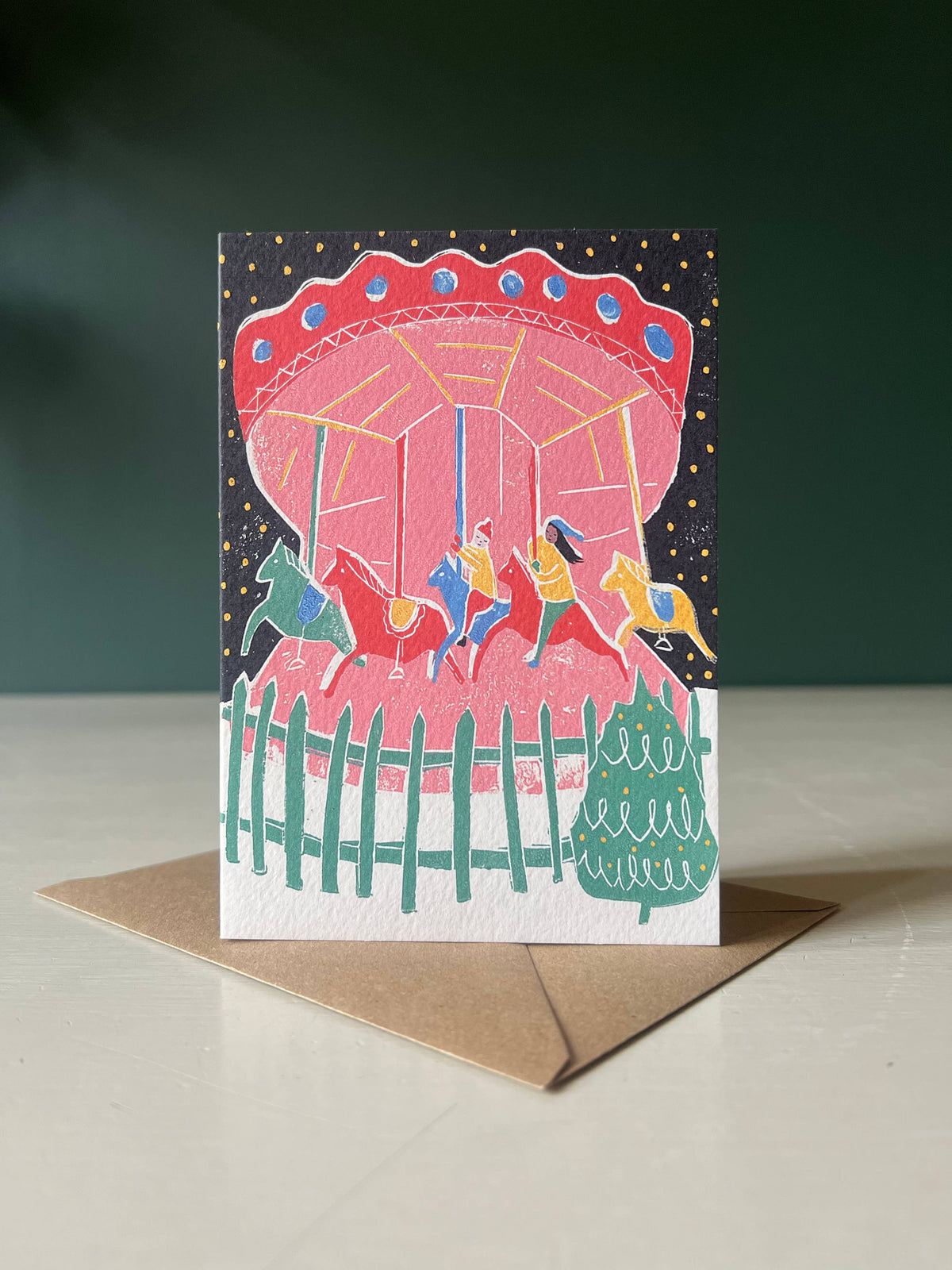 Carousel Christmas Card