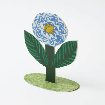 Blue Flower 3D Card