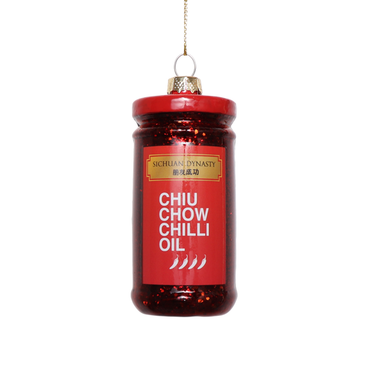 Chilli Oil Glass Christmas Decoration