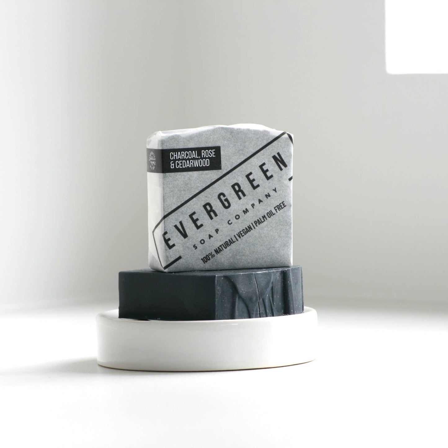 Charcoal, Rose & Cedarwood 100% Natural Soap