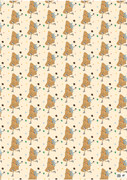 Croissant Gift Wrap Sheet