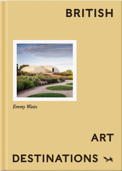Book titled 'British Art Destinations' with a cover photo of a garden on a beige background