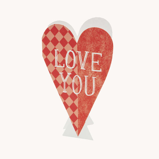 'Love You' Heart Card