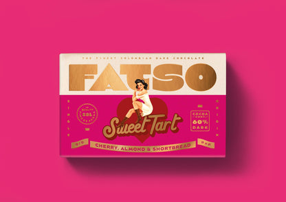Sweet Tart 60% Dark Chocolate Bar with Cherry, Almond & Shortbread