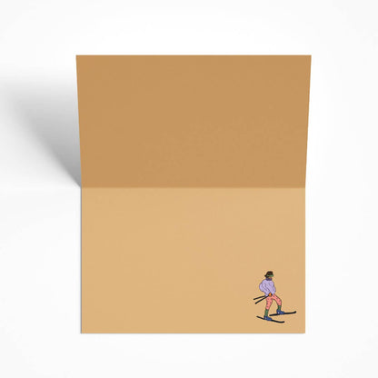 Skiing in Viennetta Birthday Card
