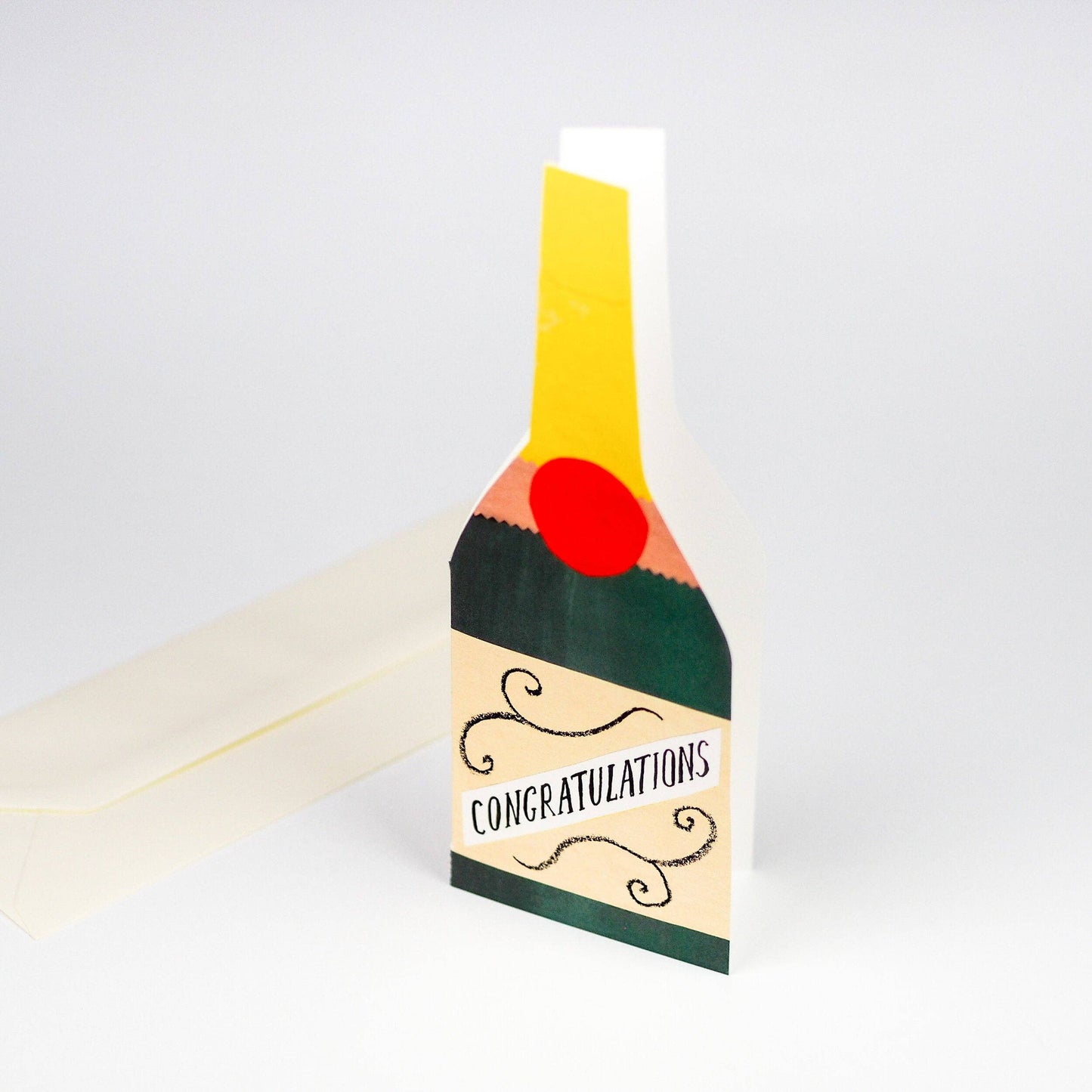 Champagne Bottle Congratulations Card
