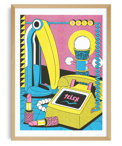 3615 Telex A3 Print by Freak City