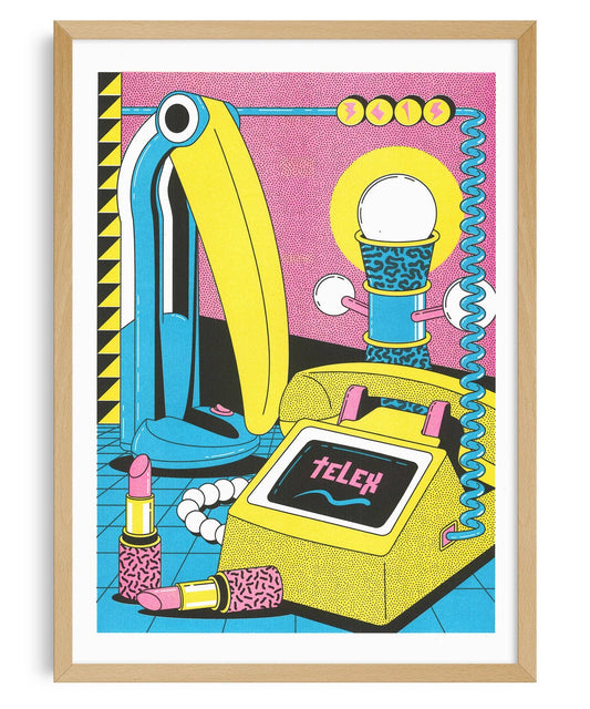 3615 Telex A3 Print by Freak City