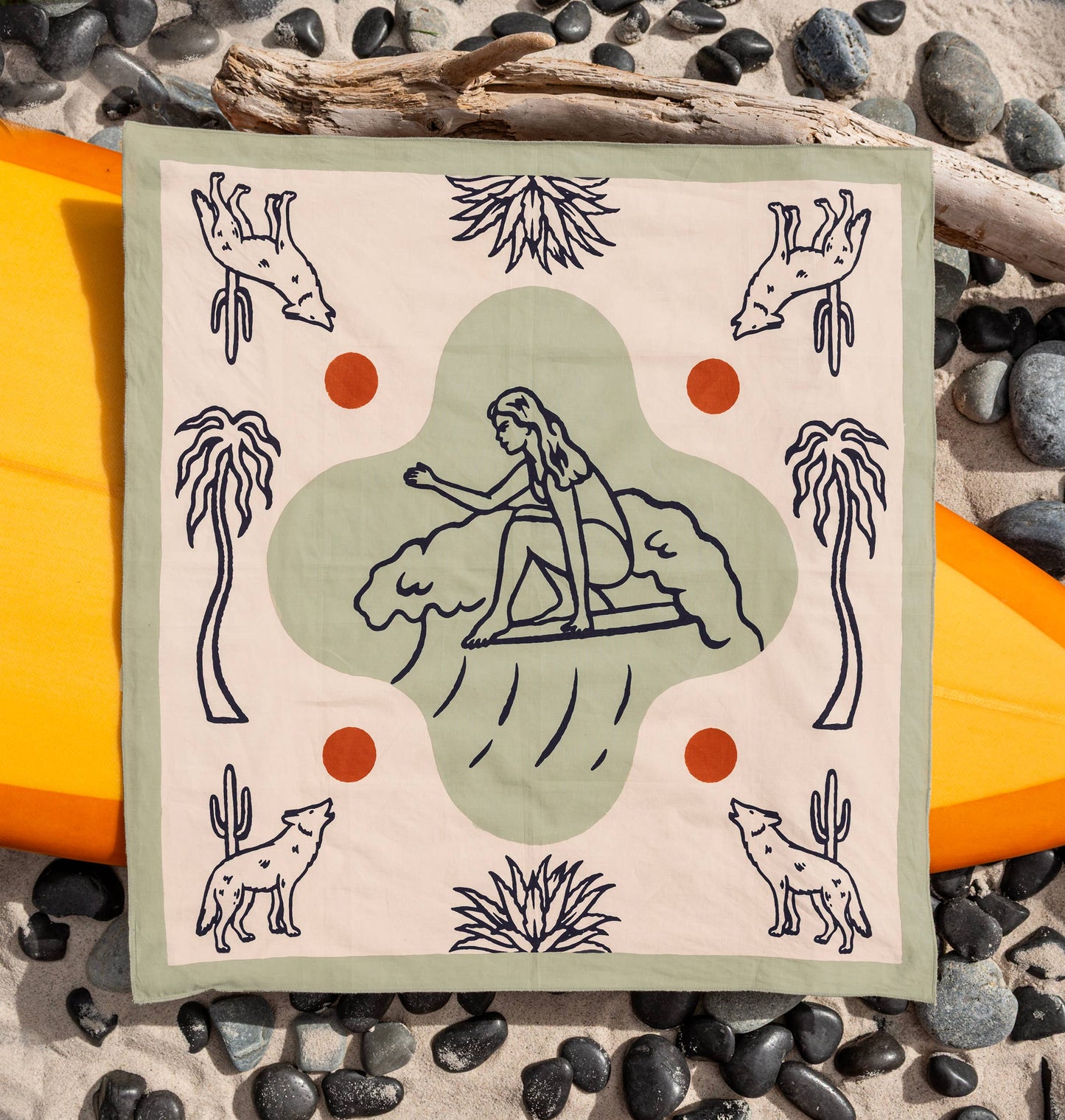 Surfing Through Sands Organic Cotton Bandana