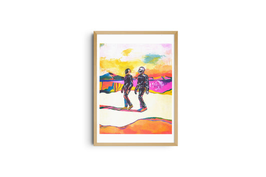 Meeting with Daft Punk A3 Print by Hee-Jeong Moon
