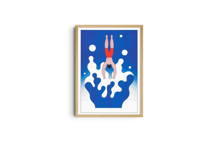 Dive A3 Print by Dominic Kesterton