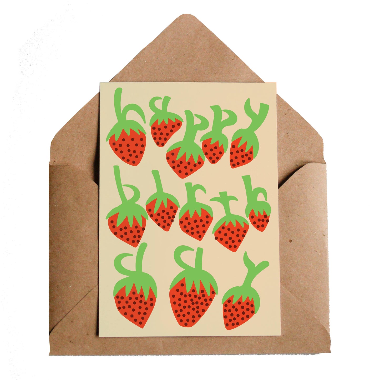 Birthday Strawberries Greetings Card