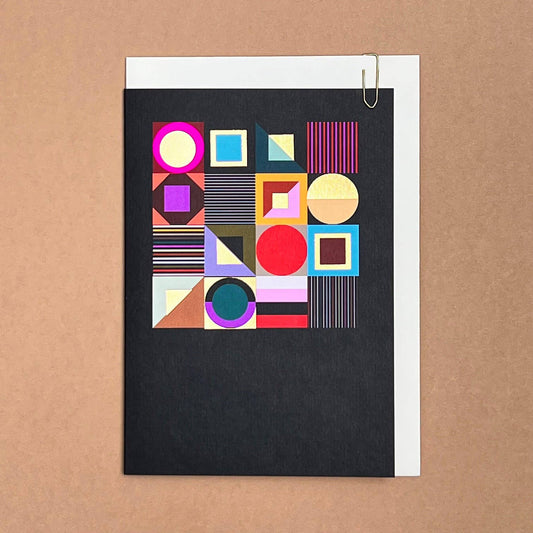 Abacus Geometric Art Greetings Card