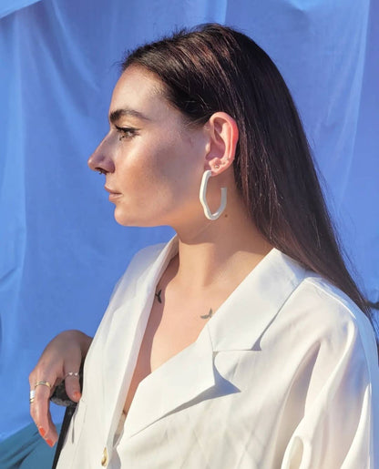 Organic Hoop Earrings