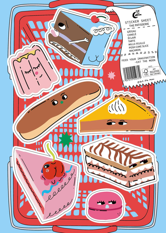 The Patisserie A5 Sticker Sheet