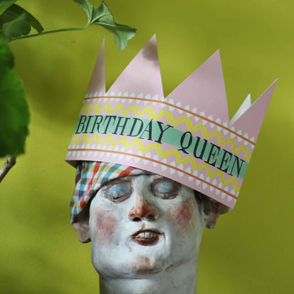 'Birthday Queen' Party Hat Card