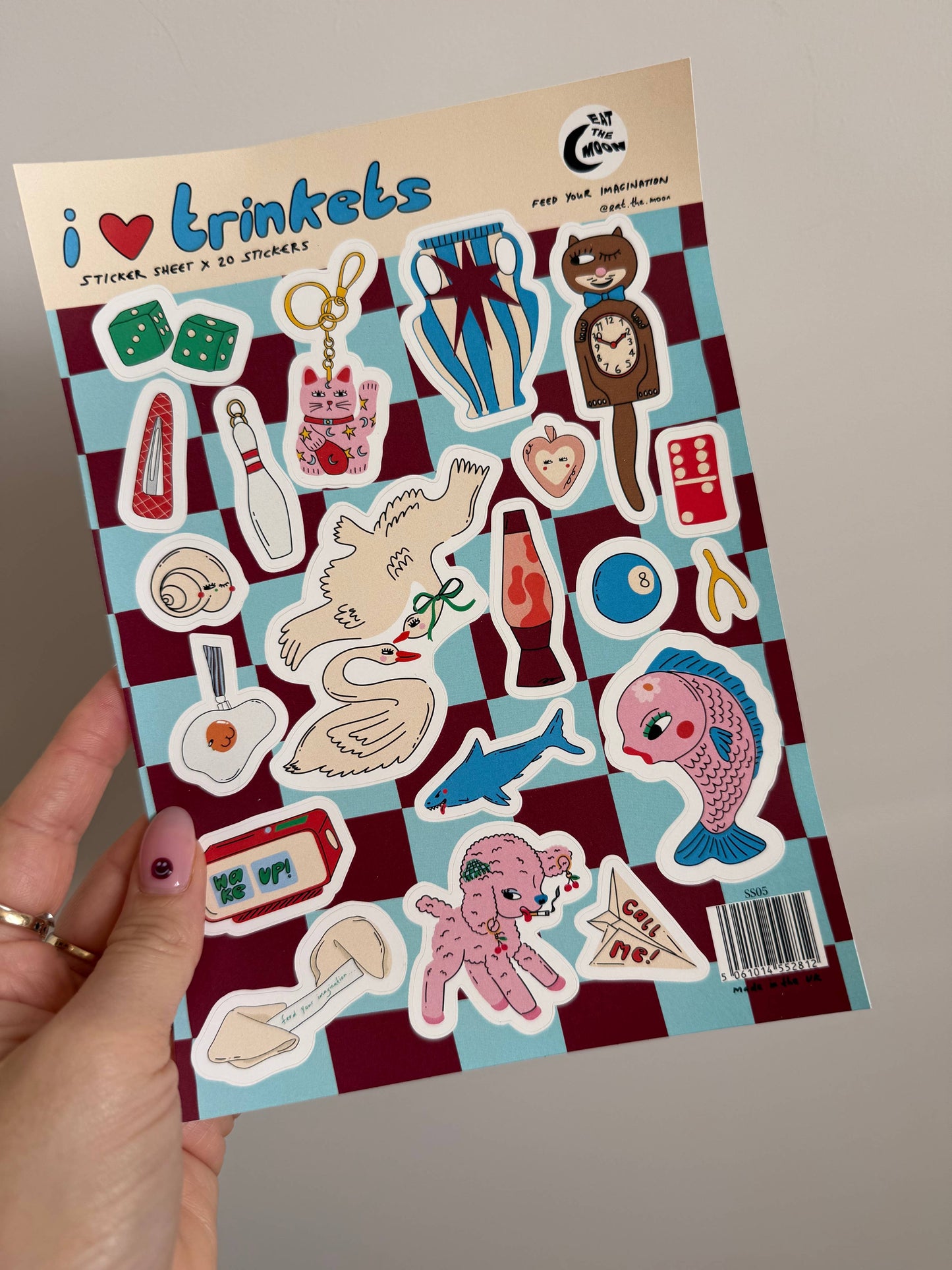 I Love Trinkets Design A5 Sticker Sheet