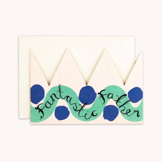 'Fantastic Father' Party Hat Card