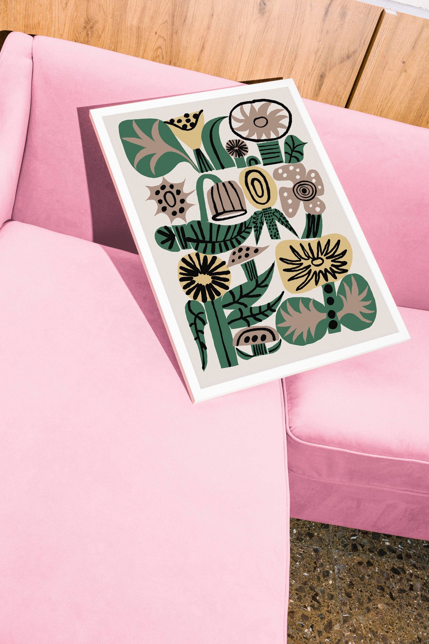 Yellow Wild Flowers A3 Art Print