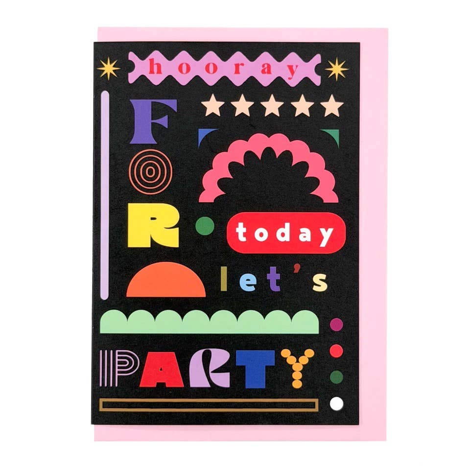 Hooray For Today Collage Cutout Greetings Card