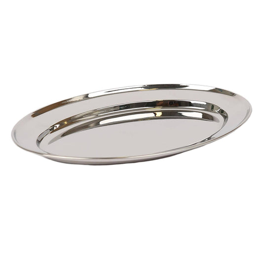 Medium Oval Stainless Steel Serving Platter