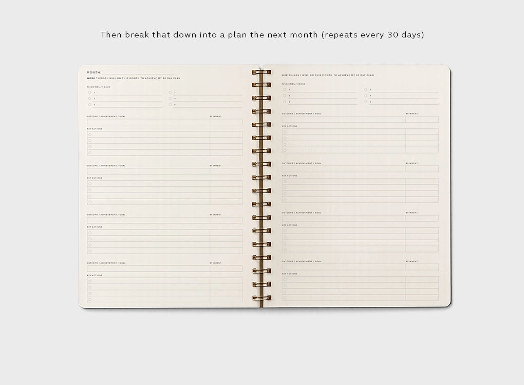 Form B5 Wirebound Daily Planner in Burnt Orange