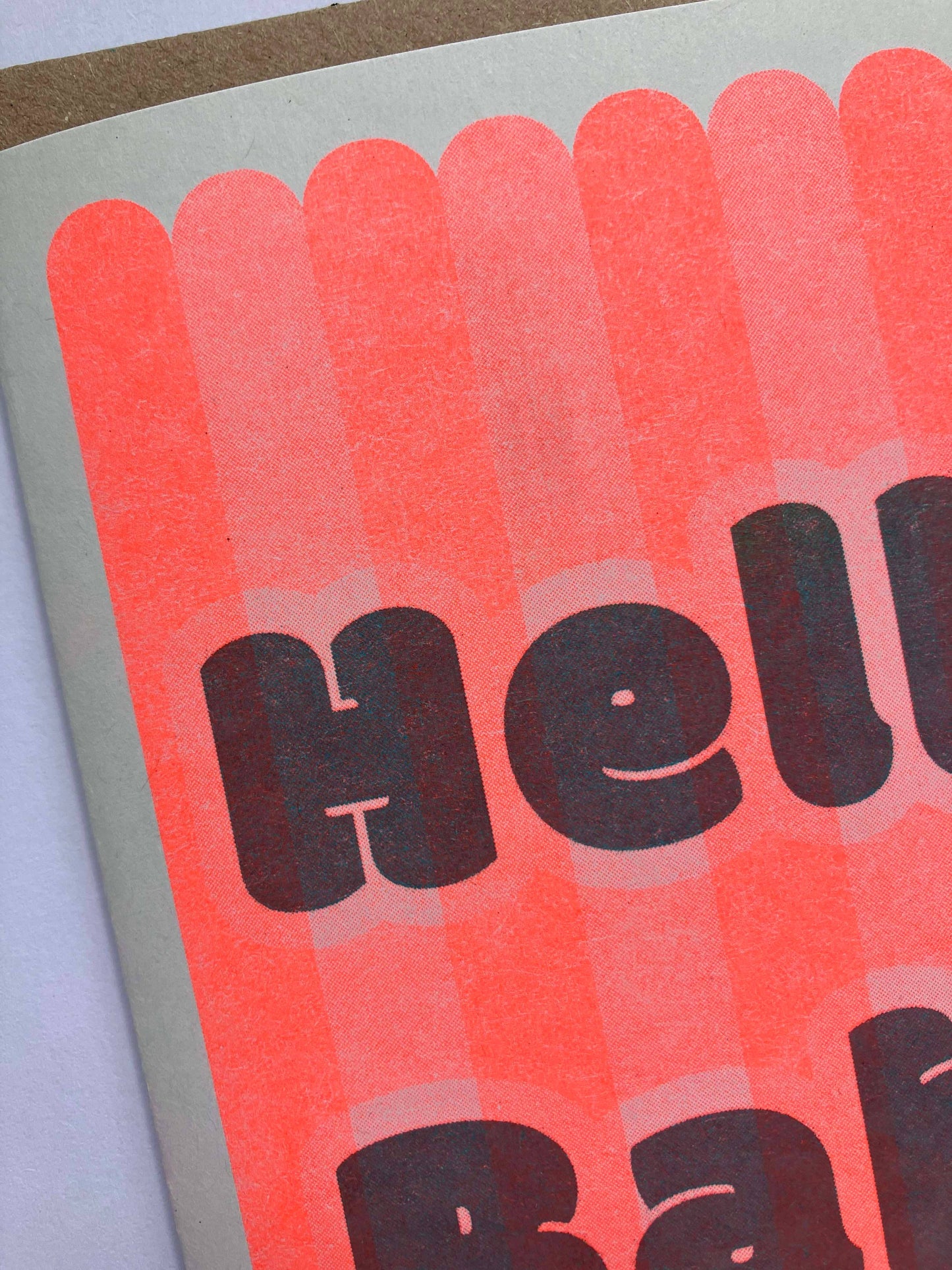 Hello Baby Riso Print Greetings Card 