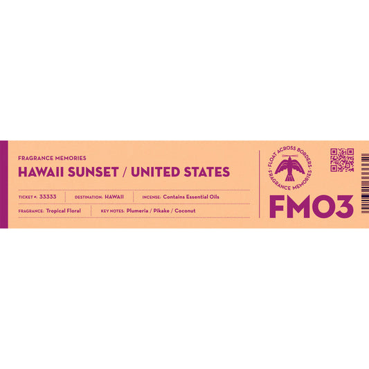 Fragrance Memories Japanese Incense - Hawaii Sunset