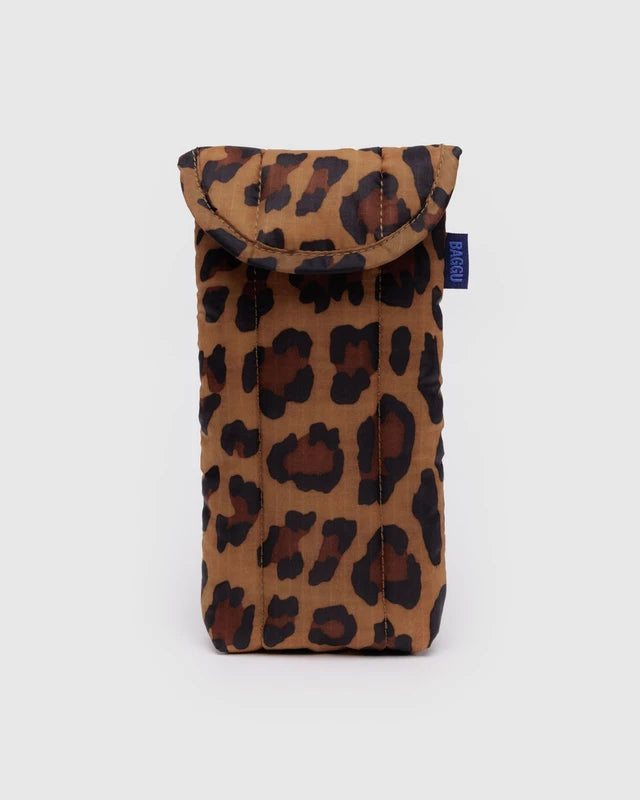 Baggu Puffy Glasses Sleeve in Leopard