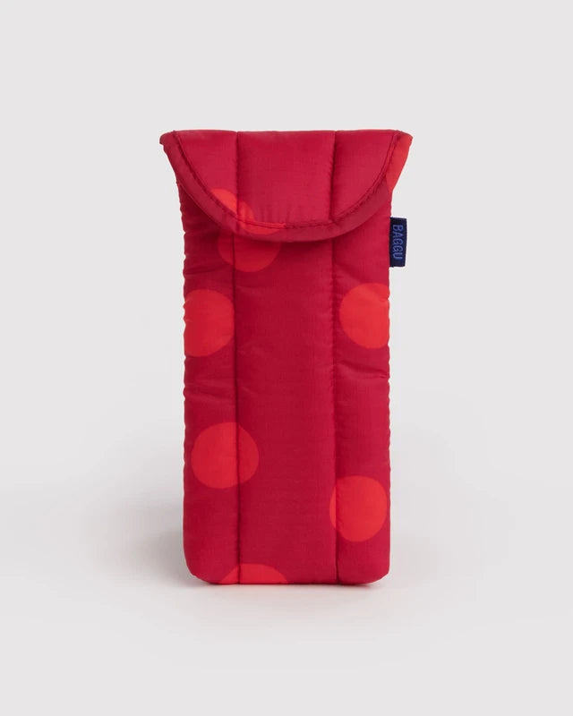 Baggu Puffy Glasses Sleeve in Red Polka Dot
