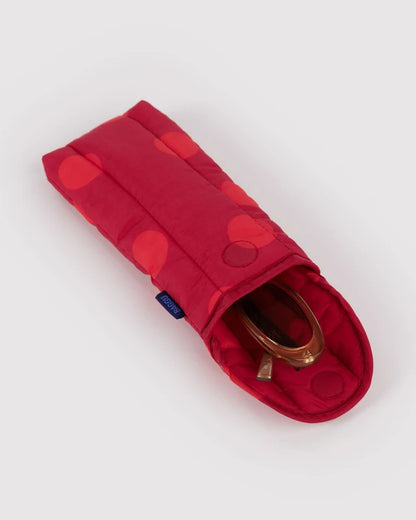 Baggu Puffy Glasses Sleeve in Red Polka Dot