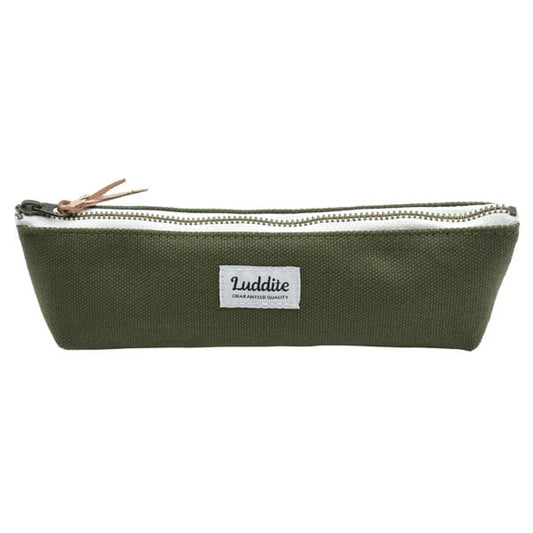 Boat Pencil Case in Khaki Japanese Canvas